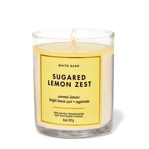 Bath & Body Works White Barn Sugared Lemon Zest Candle - soy wax